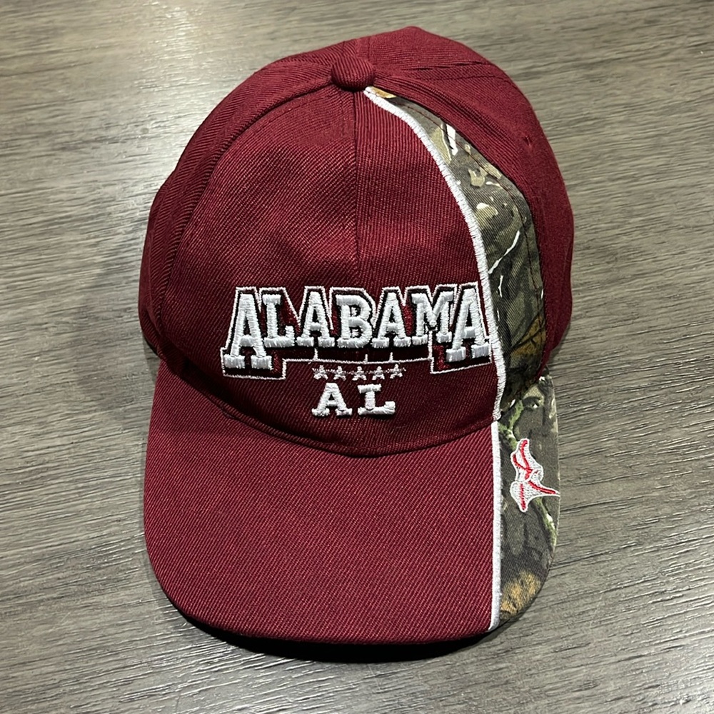 Alabama Cranberry Camo Hat - Velcro Tab
